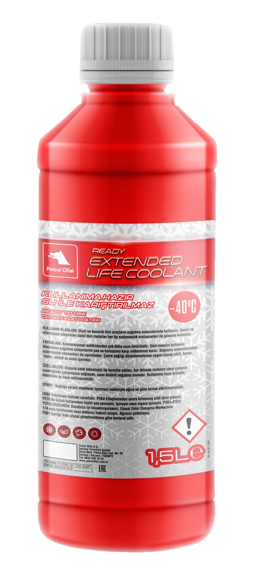 Ready Extended Life Coolant 12X1,5 Lt Koli